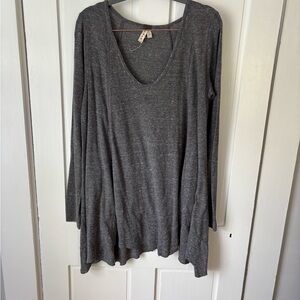 Gray Long Sleeve Women's Top